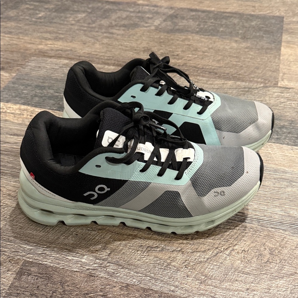 On Running Black and Light Blue Sneakers